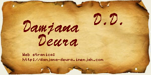 Damjana Deura vizit kartica